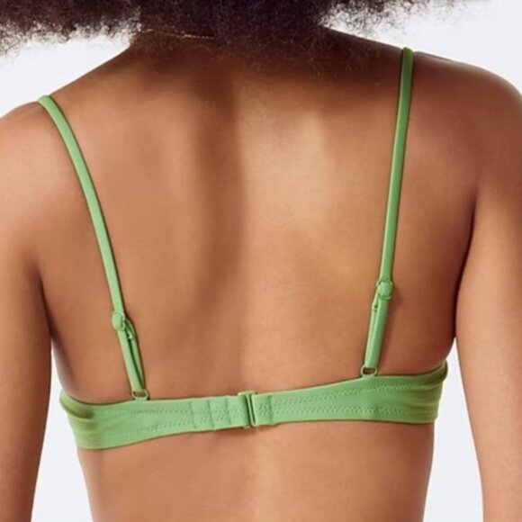 NEW J. Crew Balconette Underwire Bikini Swim Top Rustic Willow/Sage Green 32B - Picture 5 of 11